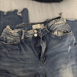 Bridge by Gly High Rise Distressed Blue Jeans